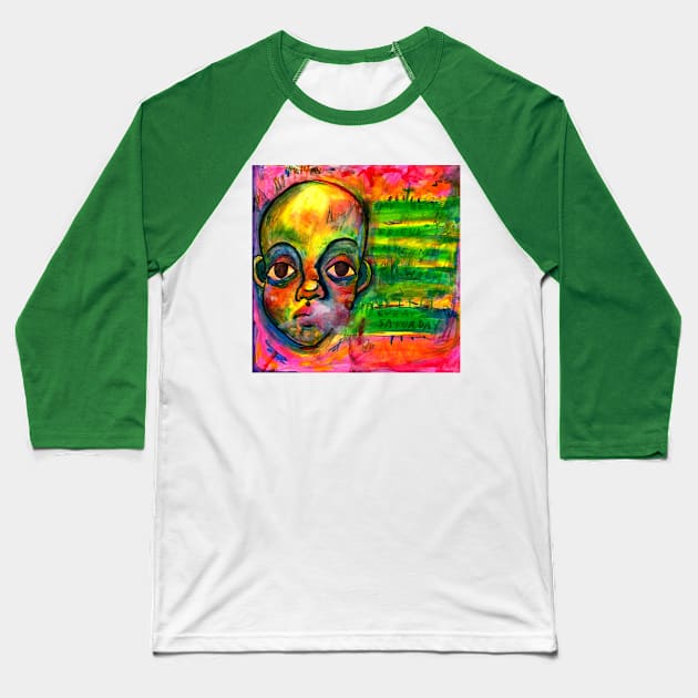 Face Baseball T-Shirt by Blue Afro